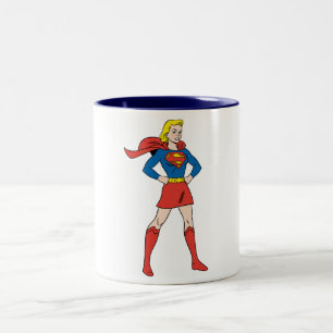 Supergirl Pose 7 Tweekleurige Koffiemok