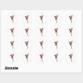 Supergirl Pose 8 Ronde Sticker (Vel)
