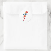 Supergirl Pose 8 Ronde Sticker (Tas)