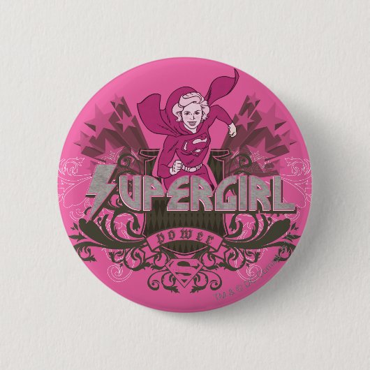 Supergirl Power 2 Ronde Button 5,7 Cm (Voorkant)