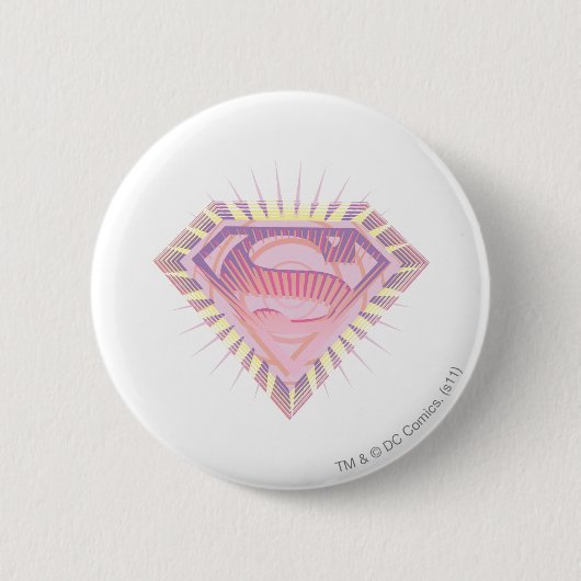 Supergirl Rad Logo Ronde Button 5,7 Cm (Voorkant)