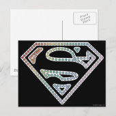 Supergirl Rainbow Outline Logo Briefkaart (Voorkant / Achterkant)