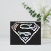 Supergirl Rainbow Outline Logo Briefkaart (Staand voorkant)