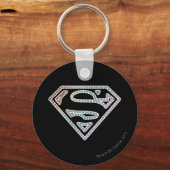 Supergirl Rainbow Outline Logo Sleutelhanger (Voorkant)