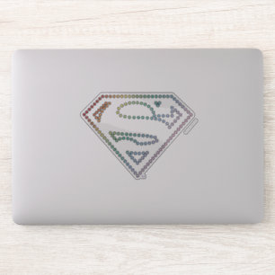 Supergirl Rainbow Outline Logo Sticker