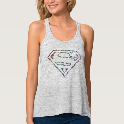 Supergirl Rainbow Outline Logo Tanktop (Voorkant)