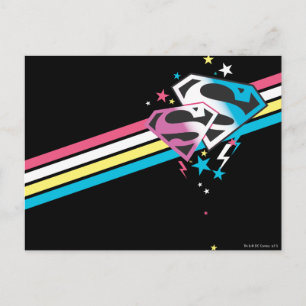 Supergirl Rainbow Stripes Briefkaart