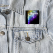 Supergirl Rainbow Vierkante Button 5,1 Cm (In situ)