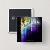 Supergirl Rainbow Vierkante Button 5,1 Cm (Voorkant /achterkant)
