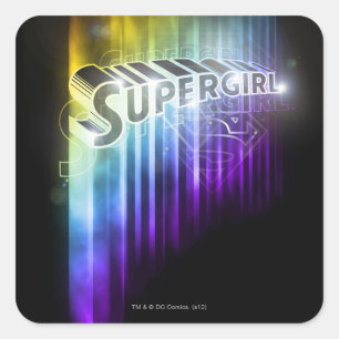 Supergirl Rainbow Vierkante Sticker