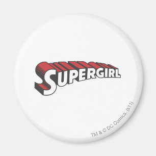 Supergirl Red en White Logo Magneet