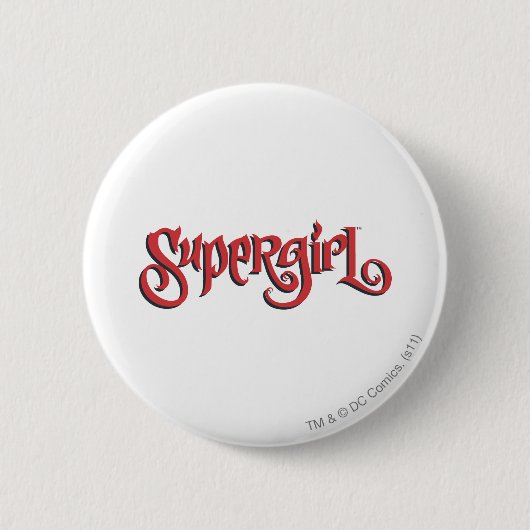 Supergirl Red Logo Ronde Button 5,7 Cm (Voorkant)