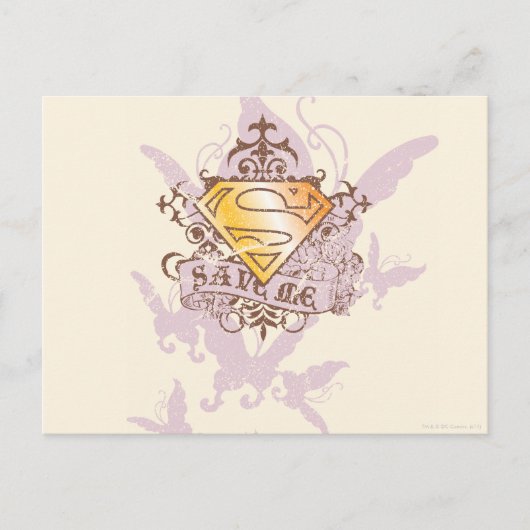 Supergirl Red me Briefkaart (Voorkant)