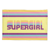 Supergirl Retro Colorshift grafische afbeelding Kussensloop (Achterkant)