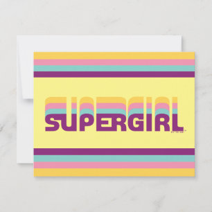 Supergirl Retro Colorshift grafische afbeelding Notitiekaartje