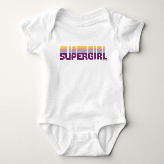 Supergirl Retro Colorshift grafische afbeelding Romper (Voorkant)