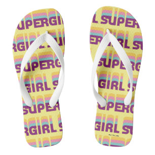 Supergirl Retro Colorshift grafische afbeelding Teenslippers