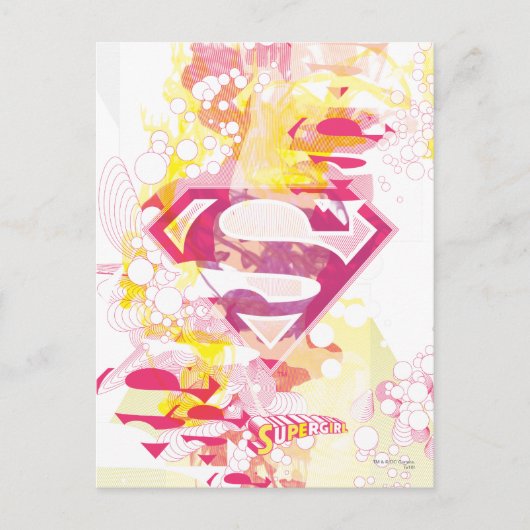 Supergirl Retro Logo Briefkaart (Voorkant)