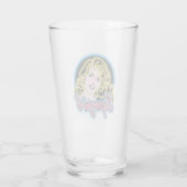 Supergirl Retro Neon Lights Grafisch Glas (Achterkant)