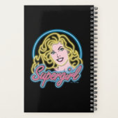 Supergirl Retro Neon Lights Grafisch Planner (Achterkant)