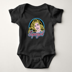 Supergirl Retro Neon Lights Grafisch Romper