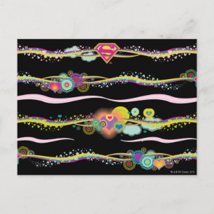 Supergirl Retro Rainbow Briefkaart