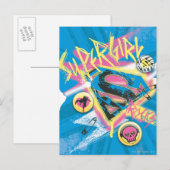 Supergirl Rocks Briefkaart (Voorkant / Achterkant)
