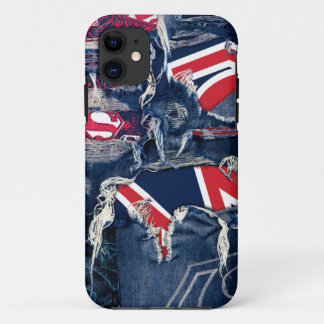 Supergirl, rood, wit en blauw iPhone 11 hoesje