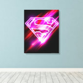 Supergirl roze canvas afdruk (Insitu (Houten vloer))