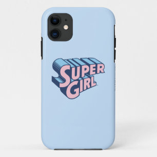Supergirl Roze en Blue Logo iPhone 11 Hoesje