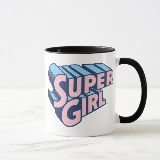 Supergirl Roze en Blue Logo Mok (Rechts)