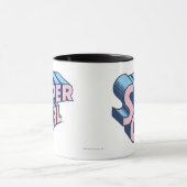 Supergirl Roze en Blue Logo Mok (Midden)