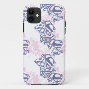 Supergirl roze en Paars patroon 2 iPhone 11 Hoesje