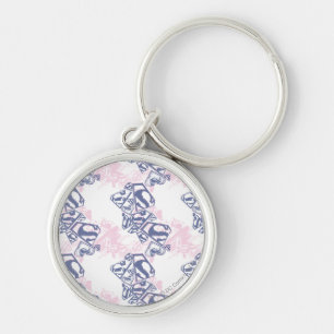 Supergirl roze en Paars patroon Sleutelhanger