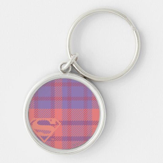 Supergirl roze en Paars patroon Sleutelhanger (Voorkant)