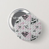 Supergirl Roze en White Logo Pattern Ronde Button 5,7 Cm (Voorkant /achterkant)