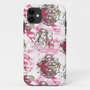 Supergirl roze inktpatroon iPhone 11 hoesje
