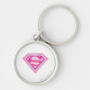 Supergirl roze Logo Sleutelhanger