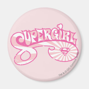 Supergirl roze Logo Star Burst Magneet