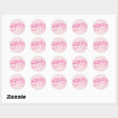 Supergirl roze Logo Star Burst Ronde Sticker (Vel)