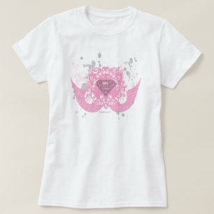 Supergirl roze ontwerp t-shirt