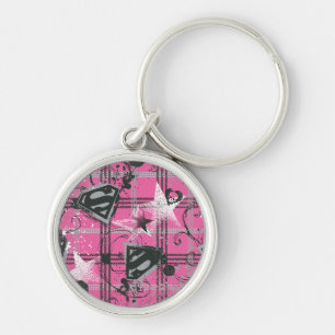 Supergirl roze plein sleutelhanger