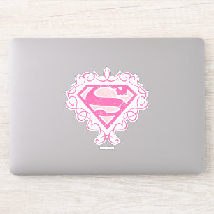 Supergirl roze stripes sticker