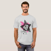 Supergirl roze verfster t-shirt (Voorkant volledig)