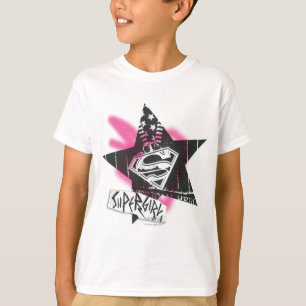 Supergirl roze verfster t-shirt