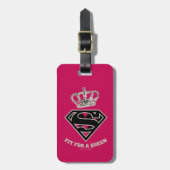 Supergirl S-Shield "Fit for a Queen" Bagagelabel (Voorkant verticaal)