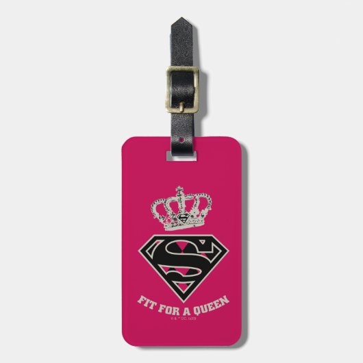 Supergirl S-Shield "Fit for a Queen" Bagagelabel (Voorkant verticaal)