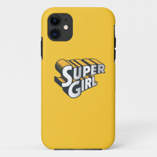Supergirl Silver en Oranje Logo iPhone 11 Hoesje