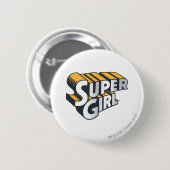 Supergirl Silver en Oranje Logo Ronde Button 5,7 Cm (Voorkant /achterkant)