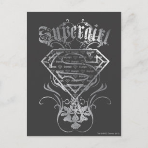 Supergirl Silver Logo Briefkaart